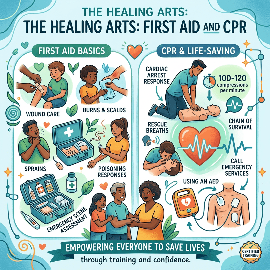 Update text to The healing arts: First aid and CPR