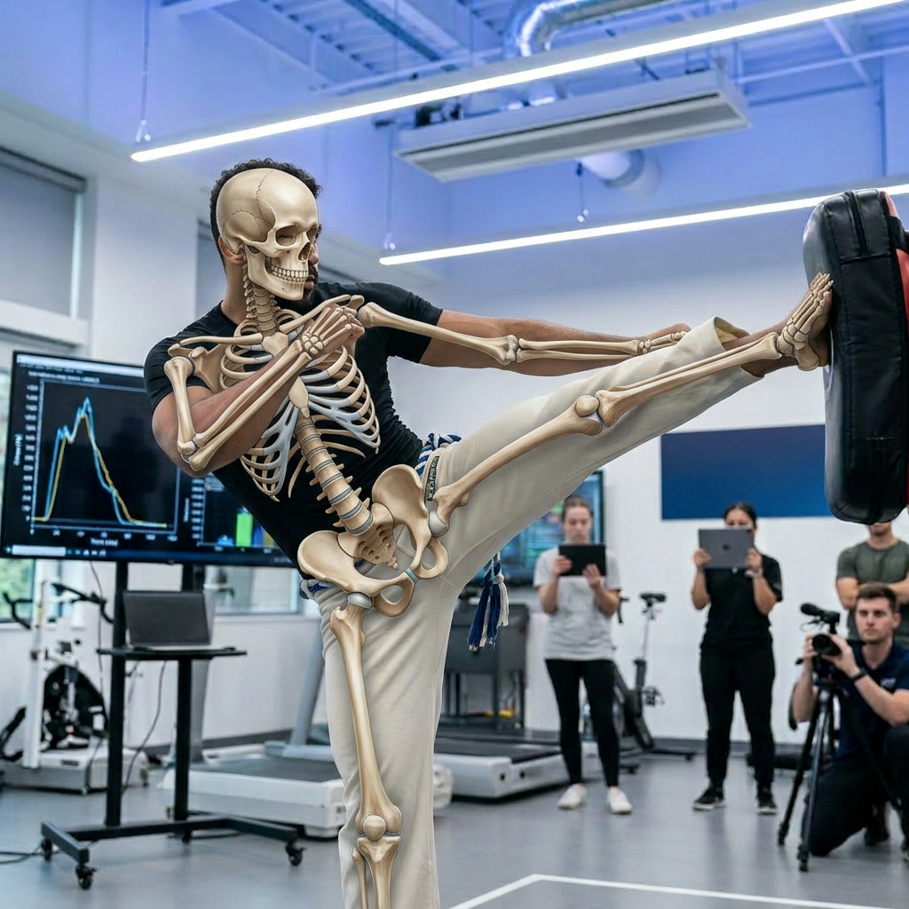 Biomechanics of striking demonstration scene