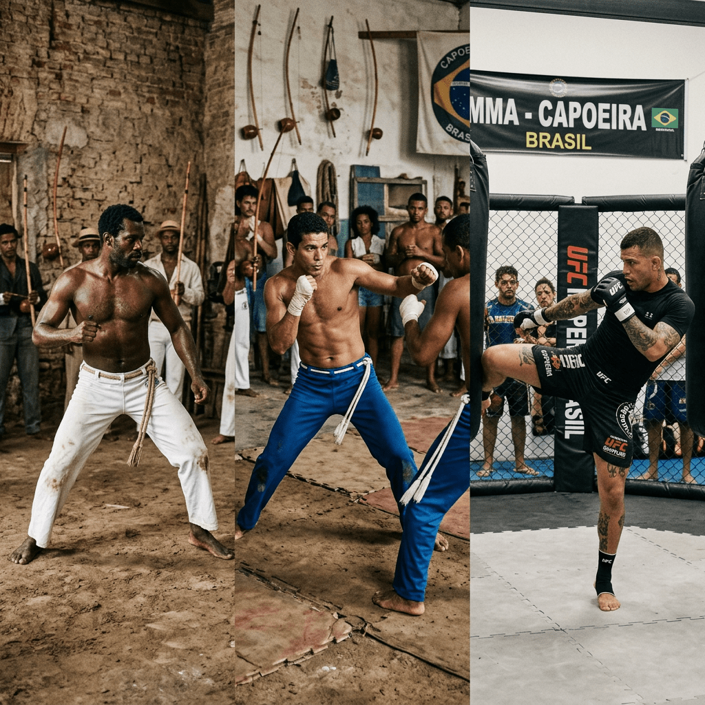 Capoeira fighters across eras: bareknuckle, vale tudo, MMA