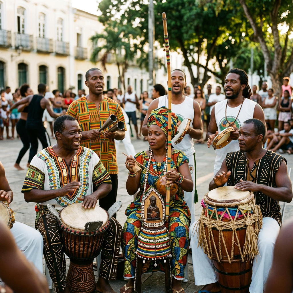 Emphasize African roots in capoeira musicians scene